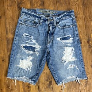 American Eagle Outfitters size 26 slim straight distressed shorts